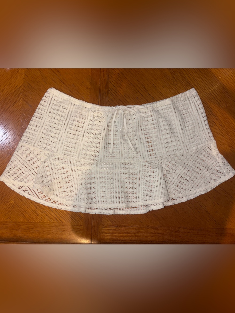 Wild Fable White Crochet Skirt - L